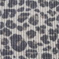 Leopard Print Brushed Waffle Knit Fabric